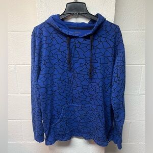 Carbon Blue and Black Hoodie. Large
